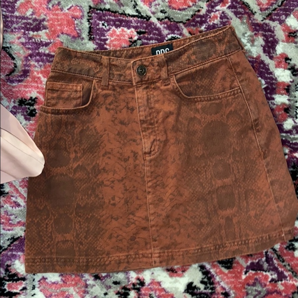 Urban outfitters snake skin skirt